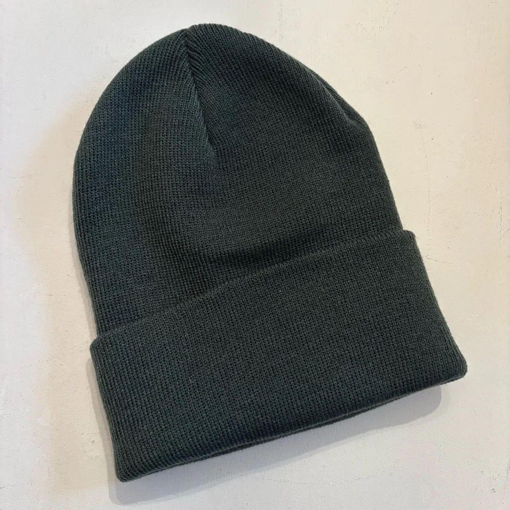 ADIDAS UNISEX ORIGINALS TALL UTILITY BEANIE MINERAL GREEN/WHITE NEW‎